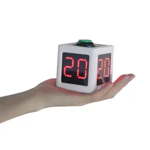 Yizhi - Relógio eletrônico LED HD de 4 lados, relógio de 20 30 segundos, temporizador de contagem regressiva para torneio de xadrez, pôquer e cassino, com 4 lados