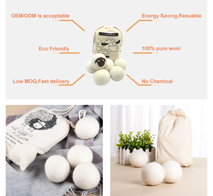 Мячи для сушки белья XL из 100% шерсти: прочные, долговечные, для чистой одежды. Акция! - Product Image 4