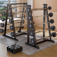 KESUN-Haltère fixe en caoutchouc, équipement de gymnastique commercial, barre de levage, haltère droit, 10, 20, 30kg, 40kg, 50kg