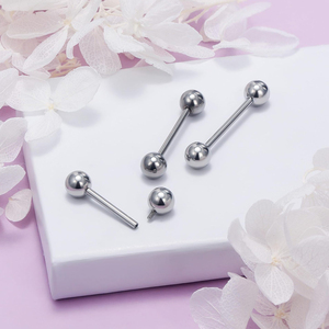 G23 Titanium Tongue <strong>Piercing</strong> Internally Thread Nipple Barbell Lengua <strong>Piercing</strong> Earring Helix Tragus Body Jewelry <strong>Retainer</strong> - Product Image 3