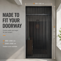 Porte pliante en alliage d'aluminium avec moustiquaire rétractable en acier inoxydable, design moderne pour villa, appartement, hôtel