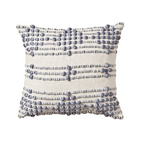 Bohemian Hand Woven Wool <b>Throw</b> <b>Pillow</b> Square Floral/Vintage/Geometric Pattern Washable Removable Filling 100% Decorative - Product Image 1