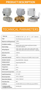Valvola a Tre Vie in Ottone L- Valvola di Controllo Motorizzata Elettrica a <span class=keywords><strong>3</strong></span> Vie - Product Image 2