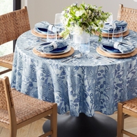 Nappe de restaurant moderne de couleur unie de serviette florale bleue blanche faite à la main pour un usage domestique-prix d'usine de tissu résistant à l'eau