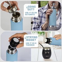 Bouteille isotherme en acier inoxydable 500 ml avec couvercle verrouillable anti-fuite pour Yerba Maté, fabriquée par Ningbo Home Accessories
