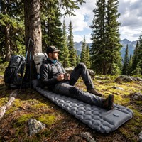 Matelas de camping gonflable ultraléger 650g, 5cm, compact et portable, en TPU, pour la randonnée et le trekking