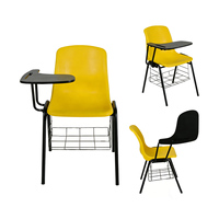 Fauteuil pliant empilable pour étudiant avec tablette d'écriture, chaise en plastique avec accoudoirs pour événements - Vente en gros