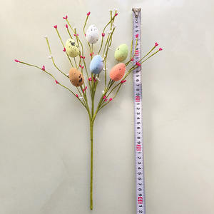 Oeuf de Pâques artificiel TC petit arbre oeuf en mousse marguerite plante verte pour la maison pièce maîtresse Vase rebord de fenêtre décor coloré Berry Picks - Product Image 4