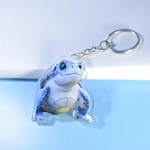 HanXin pendentif holographique à breloques en acrylique personnalisé cadeau promotionnel imprimé époxy Anime porte-clés en acrylique avec logo personnalisé