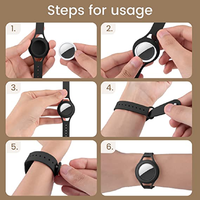 Bracelets de mode en silicone résistants à l'eau pour montre, support de localisation pour AirTags avec sangles de poignet en caoutchouc