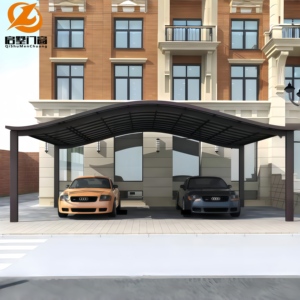 Moderno Carport in Lega di Alluminio Resistente <span class=keywords><strong>per</strong></span> Esterni, Design <span class=keywords><strong>a</strong></span> <span class=keywords><strong>Sbalzo</strong></span> con Tetto in Lastra Solida di PC, Tettoia Durevole <span class=keywords><strong>per</strong></span> Parcheggio <span class=keywords><strong>Auto</strong></span> - Product Image 1