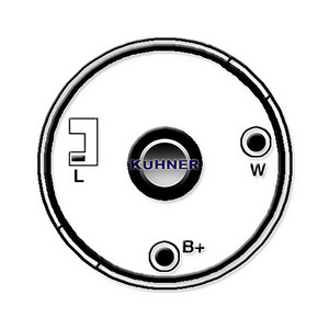 Alternador compatible con ROVER 200 II 218 D Diésel (KW: 52, HP: 71) de 09-1991 a 10-1995 KUHNER 301101RI NUEVO - Product Image 3