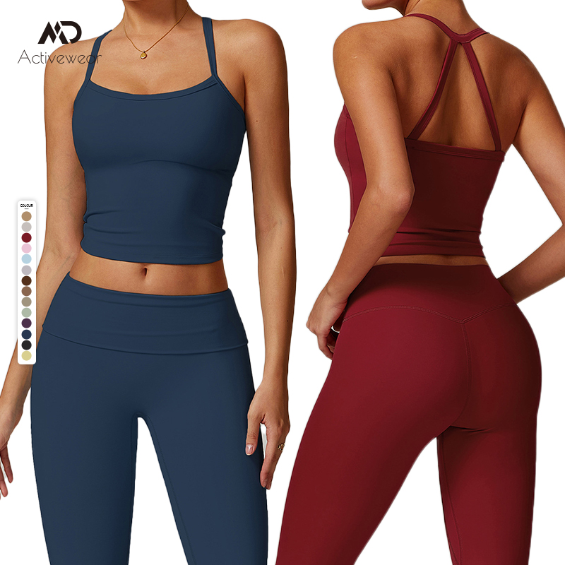 2025 Top Sale Sports Bra Cropped Tank Tops Solid Color High Impact Yoga Vest Quick-dry Fitness Top Running Sports Vest for Women