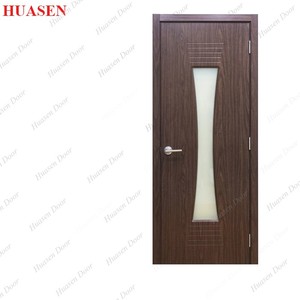 ประตูห้องน้ำไม้ภายในบ้านพร้อมกระจก - Product Image 6
