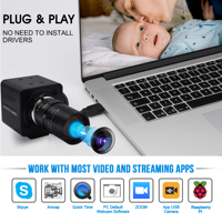 ELP 720P Web Kamerası USB Bilgisayar Kamerası PC Dijital Web Kamerası Bilgisayar PC Masaüstü Dizüstü Bilgisayar için Değişken Odaklı CS Lensli