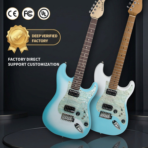 Kit de Guitarra Eléctrica ST de 39 Pulgadas para Principiantes, Cuerpo Sólido, Mástil de Arce Carbonizado, Guitarra con Logotipo Personalizado OEM - Product Image 1