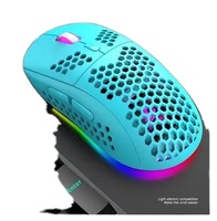 Souris de jeu à bords rigides 3500 DPI avec rétroéclairage LED, souris filaire pour les joueurs d'e-sport