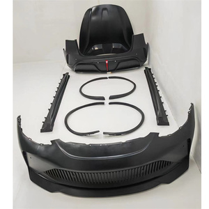 Update Voor Robotstijl Zijrok Spatbord Auto Voor/Achter Lip Bumper Body Kit Voor Tesla Model En Lichaamsdeel Pp Materiaal - Product Image 5