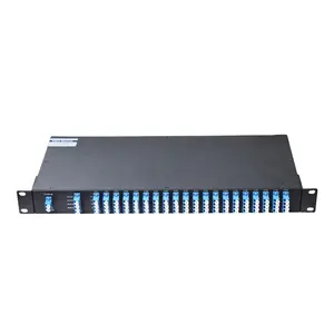 1310nm OSC 포트, 모니터 포트, 1U 랙 마운트 100GHz 듀플렉스 LC/UPC C21-C60 40CH DWDM Mux Demux 모듈 Athermal AWG AAWG