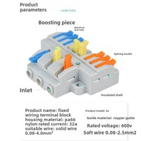 Connecteur rapide pour câblage électrique d'électricien, bornier de connexion rapide de type fixe