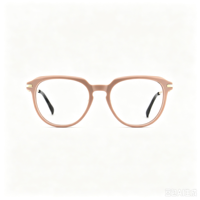 Lunettes rondes en acétate anti-lumière bleue avec branches décorées de métal, idéales pour le quotidien, les fêtes, les voyages et multiples occasions