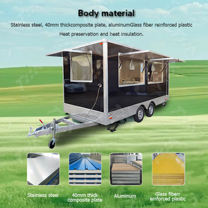 Tiva รถขายอาหารเชิงพาณิชย์12ft รถเข็นขายอาหารจานด่วนรถลากอาหารริมถนนเคลื่อนที่ได้ - Product Image 2