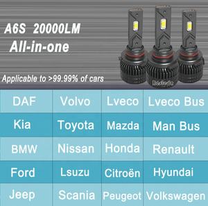 Fabbrica wholessales led faro All-in-one lampadine per auto A6S 55W 110W 20000LM IP68 6000K ad alta potenza led lampade auto - Product Image 2