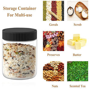 Vente en gros de bocaux en plastique sans BPA avec logo personnalisé bocaux de stockage en plastique avec couvercle à vis - Product Image 4