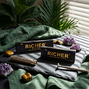 Custom Printed King Size Slow Burn Certified <b>Rolling</b> Paper Natural 13gsm for Watermark High End Brand OEM Design Fac Direct - Product Image 5