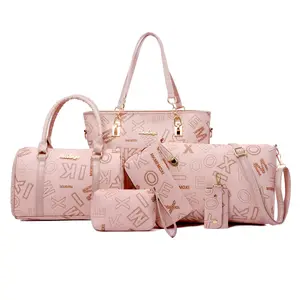 2024 popolare borsa da donna con stampa di lettere set di borse a tracolla con tracolla di grande capacità set di borse da donna classiche alla moda