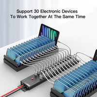 Station de charge USB Sipolar A-812 300W à 30 ports, chargeur rapide 2.1A pour la charge et le test en gros de plusieurs téléphones et tablettes