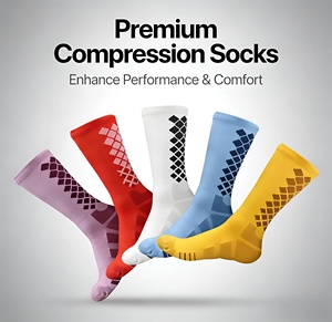 ถุงเท้ากีฬาผู้ชายคุณภาพสูงแบบกำหนดเอง ป้องกันการลื่น สำหรับวิ่ง ฟุตบอล ฝึกซ้อม และกีฬาอื่นๆ - Product Image 1