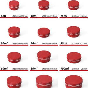 Boîte Ronde en Fer Blanc de 10-150 ml avec Bouchon à Vis - Contenants d'Emballage en Fer Blanc pour Parfum, Rouge à Lèvres, Soins de la Peau, Fard à Joues et Cosmétiques - Product Image 4