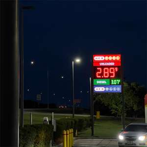 Letreros Luminosos LED para Precios de Gasolina, Pantalla de 7 Segmentos para Precios de Combustible, Servicio OEM/ODM, Resistente al Agua para Exteriores - Product Image 2