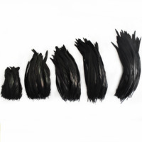 40-45cm(16-18inch) Plumes de coq noir Vente en gros Rooter Coque Tails pour coiffure Carnaval Sac à dos Décor
