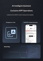 NEWYES Grabadora de Voz Inteligente con IA de 64 GB, con Transcripción MP3, Traducción y Mapa Mental para Reuniones y Conferencias, Aleación de Aluminio
