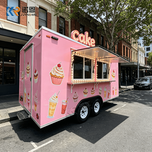 Chariot de vente de crème glacée, <span class=keywords><strong>caravane</strong></span> mobile, remorque de restauration rapide, chariot à hot-dogs, chariot à churros, chariot à café, chariot à maïs doux, remorque de cuisine mobile - Product Image 3