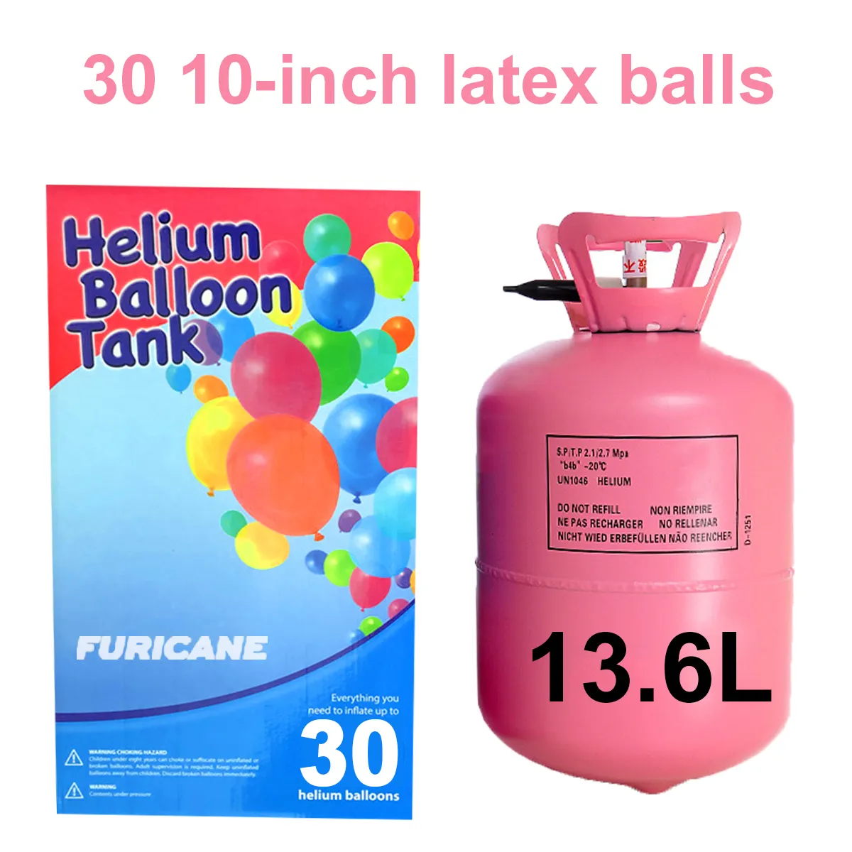 Manufacturers wholesale 13.6L helium bottles - balloons - helium for Christmas parties