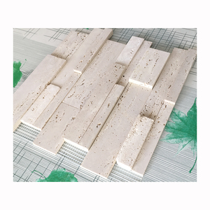 Mosaïque en travertin blanc, carreaux de sol classiques, longues bandes, pour balcon, salle de bain, cuisine, revêtement mural super blanc, travertin - Product Image 3