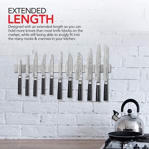 <b>Magnetic</b> Knife Holder <b>Strip</b> Block Rack Multipurpose Kitchen Utensiltool Holder Stainless Steel Spoon Fork Knife Organizer - Product Image 4