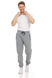 Pantalones de chándal Fleece Active Athletic Workout Jogger Pantalones de chándal para hombres con bolsillo con cremallera para hombres - Product Image 4