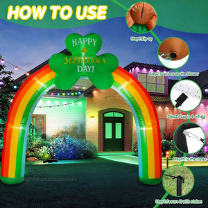 Arco Iris Inflable Gigante de 8 Pies con Luces LED Impermeables para Decoración del Día de San Patricio, Decoración para Jardín y Patio, Decoración para Fiestas - Product Image 6