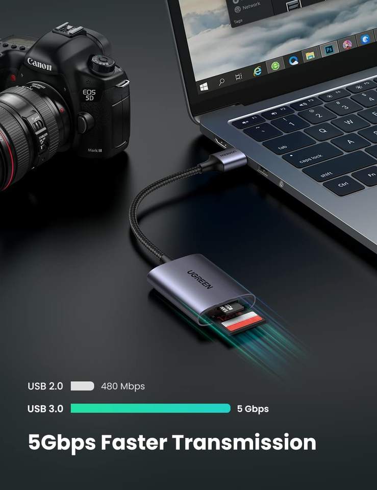 UGREEN USB 3.0 SD/Micro SD Card Reader - Thumbnail 5