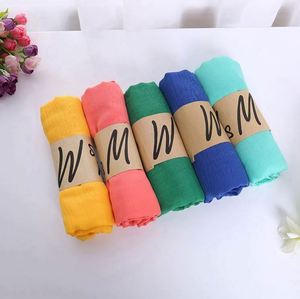 Écharpes longues pour femmes en couleur bonbon monochrome, foulard d'automne, marque personnalisée, fabriqué en Chine - Product Image 3