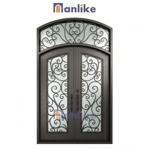 <span class=keywords><strong>Porte</strong></span> <span class=keywords><strong>d</strong></span>'<span class=keywords><strong>entrée</strong></span> principale extérieure en fer forgé galvanisé en arc pour villa, <span class=keywords><strong>d</strong></span>écoration antique, sécurité - Product Image 2