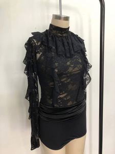 Body da Danza per <span class=keywords><strong>Bambina</strong></span> Personalizzato Bianco e Nero con Gonnellino e Mutandine in Nylon/Spandex Opaco, Abbigliamento da Allenamento per <span class=keywords><strong>Ballerine</strong></span> - Product Image 6