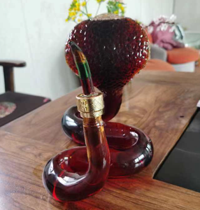 Làm Bằng Tay Borosilicate 1000Ml Hoặc 750Ml Rõ Ràng Thủy Tinh Sáng Tạo Động Vật Rượu Vang Chai Thủy Tinh Vua Rắn Hổ Mang Hoàng Đạo Rắn Decanter Chai - Product Image 2