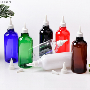 ขวดพลาสติก PET สีเขียวน้ำเงิน ขนาด 16 ออนซ์ 500 มล. สำหรับเครื่องสำอาง ฝาเกลียว หัวบีบสำหรับมาส์กหน้า ขนตาปลอม แชมพู - Product Image 1