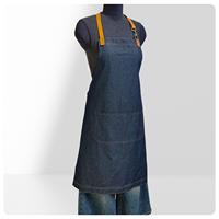 Tablier en jean sans manches réutilisable pour la cuisine et la maison, impression de logo personnalisée, résistant aux taches, pour hommes et femmes, Niuweili