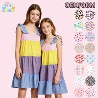 Robe d'été décontractée pour femme à blocs de couleur, sans manches, à volants, bretelles à volants, en tissu écossais, idéale pour la plage et les vacances